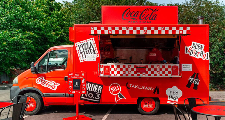 Coca-Cola Zero Sugar food fest truck