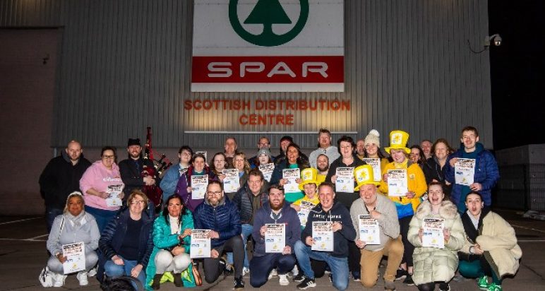 Image of Spar's fundraising efforts in Scotland