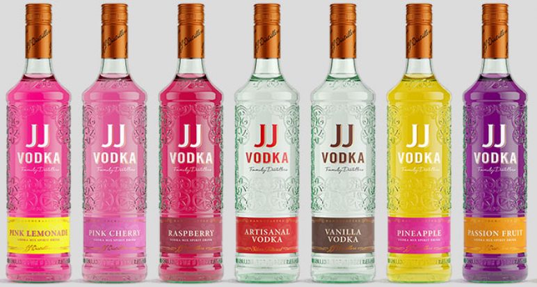 JJ vodka range